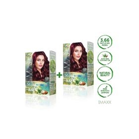 Maxx Deluxe Natural Beauty Amonyaksız 3.66 Patlıcan Moru x2 Saç Boyası Seti