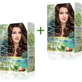 Maxx Deluxe Natural Beauty Amonyaksız 5.0 Açık Kahve 2 Adet Saç Boyası