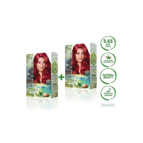 Maxx Deluxe Natural Beauty Amonyaksız 5.65 Nar Kızılı x2 Saç Boyası Seti