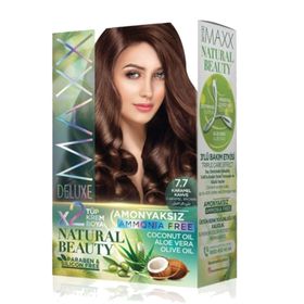 Maxx Deluxe Natural Beauty Amonyaksız 7 Karamel Kahve Altın Karamel Saç Boyası