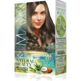 Maxx Deluxe Natural Beauty Amonyaksız 8.11 Yoğun Açık Küllü Kumral Saç Boyası