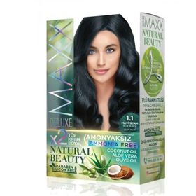 Maxx Deluxe Natural Beauty Amonyaksız Saç Boyası 1.1 Mavi Siyah Saç Boyası
