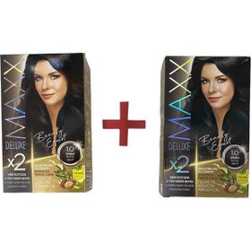 Maxx Deluxe Siyah 2 Adet Saç Boyası+ 2 Adet Oksidan+ 2 Adet Saç Kremi
