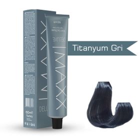 Maxx Deluxe Titanyum Gri 4x60 ml Tüp Saç Boyası