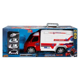 Maxx Wheels S00002032 4 Araçlı Taşınabilir Sesli Işıklı Oyun Seti