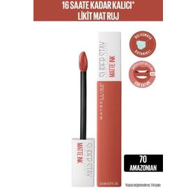 Maybelline 70 Amazonian-Kahverengi New York Super Stay Likit Mat Ruj