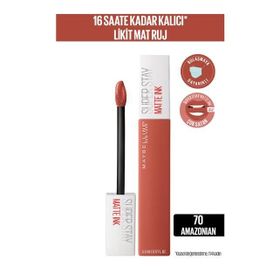 Maybelline 70 Amazonian-Kahverengi New York Super Stay Likit Mat Ruj