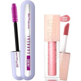 Maybelline Falsies Surreal Maskara + Lifter Gloss 004 Silk Dudak Parlatıcısı