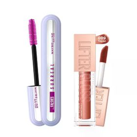 Maybelline Falsies Surreal Maskara + Lifter Gloss 009 Topaz Dudak Parlatıcısı