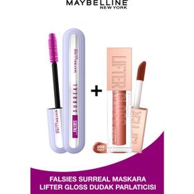 Maybelline Falsies Surreal Maskara + Lifter Gloss 009 Topaz Dudak Parlatıcısı