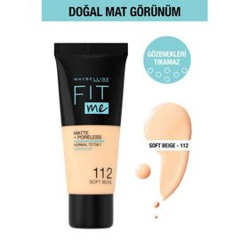 Maybelline Fit Me Matte Poreless 112 Soft Beige Fondöten