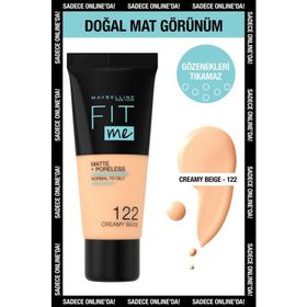 Maybelline Fit Me Matte Poreless 122 Creamy Beige Fondöten