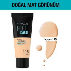 Maybelline Fit Me Matte + Poreless Foundation 115 Ivory Mat Fondöten