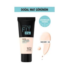 Maybelline Fit Me Matte Poreless No:102 Fair Ivory Fondöten