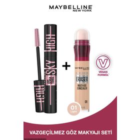 Maybelline Lash Sensational Sky High Cosmic Black Maskara + Instant Anti Age Eraser 01 Light Kapatıcı