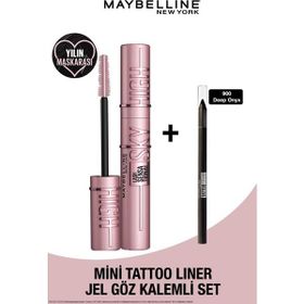 Maybelline Lash Sensational Sky High Maskara + Mini Tattoo Liner Jel Göz Kalemli Set