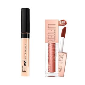 Maybelline Lifter Gloss 009 Topaz Dudak Parlatıcısı + Fit Me 15 Fair Kapatıcı