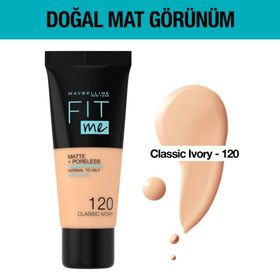 Maybelline New York 120 Classic Ivory Fit Me Matte Poreless Fondöten