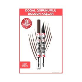 Maybelline New York Build A Brow 2 In 1 Kaş Kalemi ve Jeli Deep Brown
