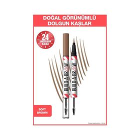 Maybelline New York Build A Brow 2 in 1 Kaş Kalemi ve Jeli Soft Brown