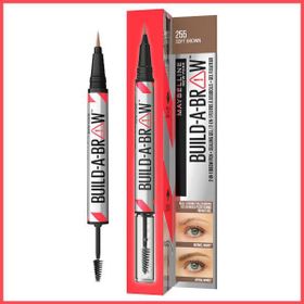 Maybelline New York Build A Brow 2 in 1 Soft Brown 255 Kaş Kalemi ve Jeli