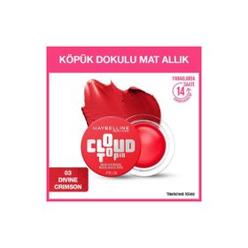 Maybelline New York Cloudtopia 03 Divine Crimson Köpük Dokulu Mat Allık