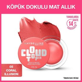 Maybelline New York Cloudtopia 05 Coral Illusion Köpük Dokulu Mat Allık