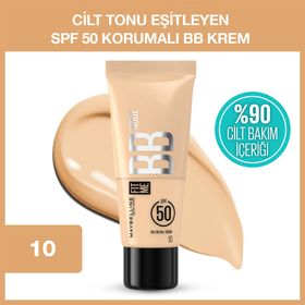 Maybelline New York Fit Me 10 Nude Cilt Bakımı Etkili Nemlendirici SPF50 BB Krem