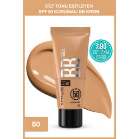 Maybelline New York Fit Me 50 Nude Cilt Bakımı Etkili Nemlendirici SPF50 BB Krem
