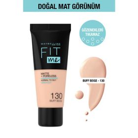 Maybelline New York Fit Me Matte + Poreless Foundation 130 Buff Beige 30 ml Mat Fondöten