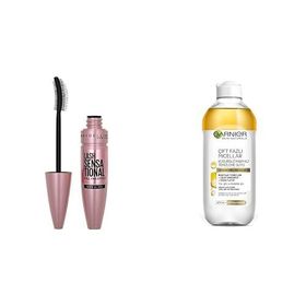 Maybelline New York Garnier Skin Naturals Çift Fazlı Micellar Kusursuz Makyaj Temizleme Suyu 400 ml Lash Sensational Yelpaze Etkili Intense Black Maskara