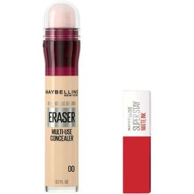 Maybelline New York Instant Anti Age Eraser Kapatıcı 00 Ivory Mini Super Stay Matte Ink Likit Mat Ruj 20 Pioneer Makyaj Seti