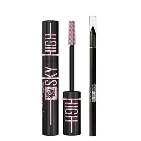 Maybelline New York Lash Sensational Sky High Cosmic Black Maskara Tattoo Liner Jel Göz Kalemi 900 Deep Onyx Siyah Makyaj Seti