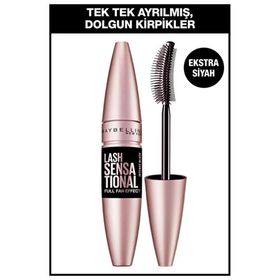 Maybelline New York Lash Sensational Yelpaze Etkili Intense Black Maskara Ekstra Siyah Mini Falsies Surreal Maskara
