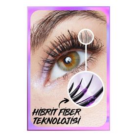 Maybelline New York Lash Sensational Yelpaze Etkili Siyah Maskara 9.5 ml Siyah Mini Falsies Surreal Maskara 4.7 ml Makyaj Seti