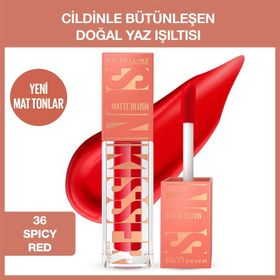 Maybelline New York Sunkisser Hazy Matte 36 Spicy Red Likit Allık