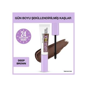 Maybelline New York Super Lock Brow Glue Deep Brown Kaş Sabitleyici Maskara