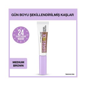 Maybelline New York Super Lock Brow Glue Medium Brown Kaş Sabitleyici Maskara