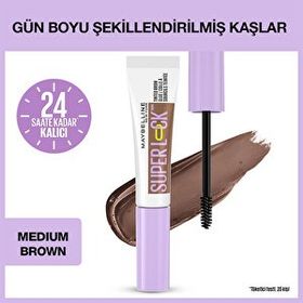 Maybelline New York Super Lock Brow Glue Medium Brown Kaş Sabitleyici Maskara