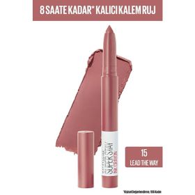 Maybelline New York Super Stay Ink Crayon 15 Lead the Way Kalem Mat Ruj