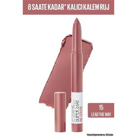 Maybelline New York Super Stay Ink Crayon 15 Lead the Way Kalem Mat Ruj