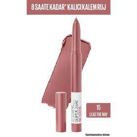 Maybelline New York Super Stay Ink Crayon 15 Lead the Way Kalem Mat Ruj