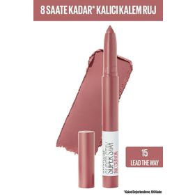 Maybelline New York Super Stay Ink Crayon 15 Lead the Way Kalem Mat Ruj