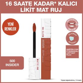 Maybelline New York Super Stay Matte Ink 500 Insider Likit Mat Ruj