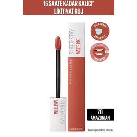 Maybelline New York Super Stay Matte Ink 70 Amazonian Likit Mat Ruj
