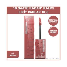 Maybelline New York Super Stay Vinyl Ink Uzun Süre 35 Cheeky Kalıcı Likit Parlak Ruj
