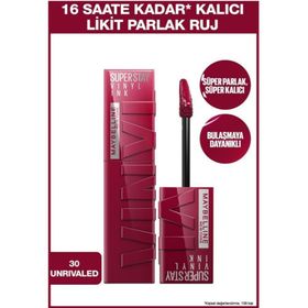 Maybelline New York Super Stay Vinyl Ink Uzun Süre Kalıcı 30 Unrivaled Likit Parlak Ruj