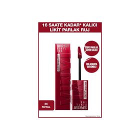 Maybelline New York Super Stay Vinyl Ink Uzun Süre Kalıcı 55 Royal Likit Parlak Ruj