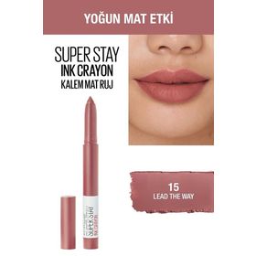 Maybelline New York Superstay Ink Crayon 15 Lead the Way Kalem Ruj