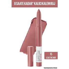 Maybelline New York Superstay Ink Crayon 15 Lead the Way Kalem Ruj